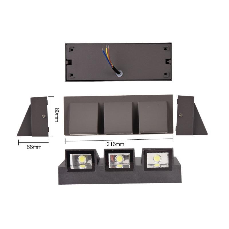 Terin Luminária de Parede Externa LED Preta Moderna