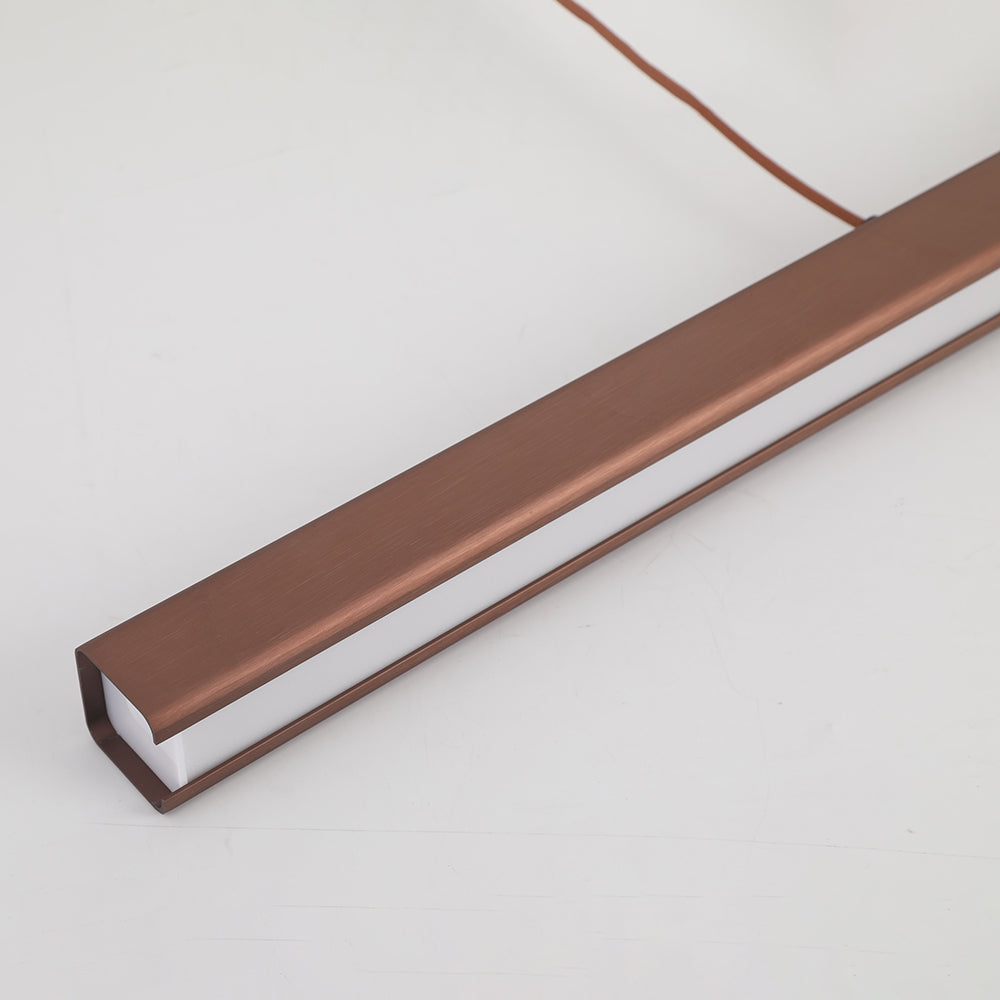 Lerin Luminária Pendente Linear LED Moderna Preto/Marrom
