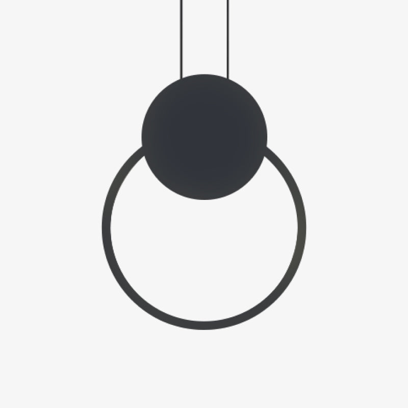 Kori Luminária Pendente LED Moderna Preto/Branco Sala de Estar