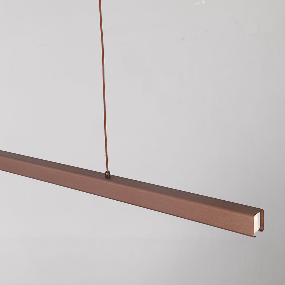 Lerin Luminária Pendente Linear LED Moderna Preto/Marrom