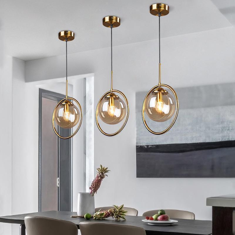 Luminária Pendente Neo de Vidro com Anel
