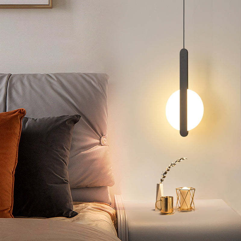 Kori Luminária Pendente LED Moderna Preto/Branco Sala de Estar