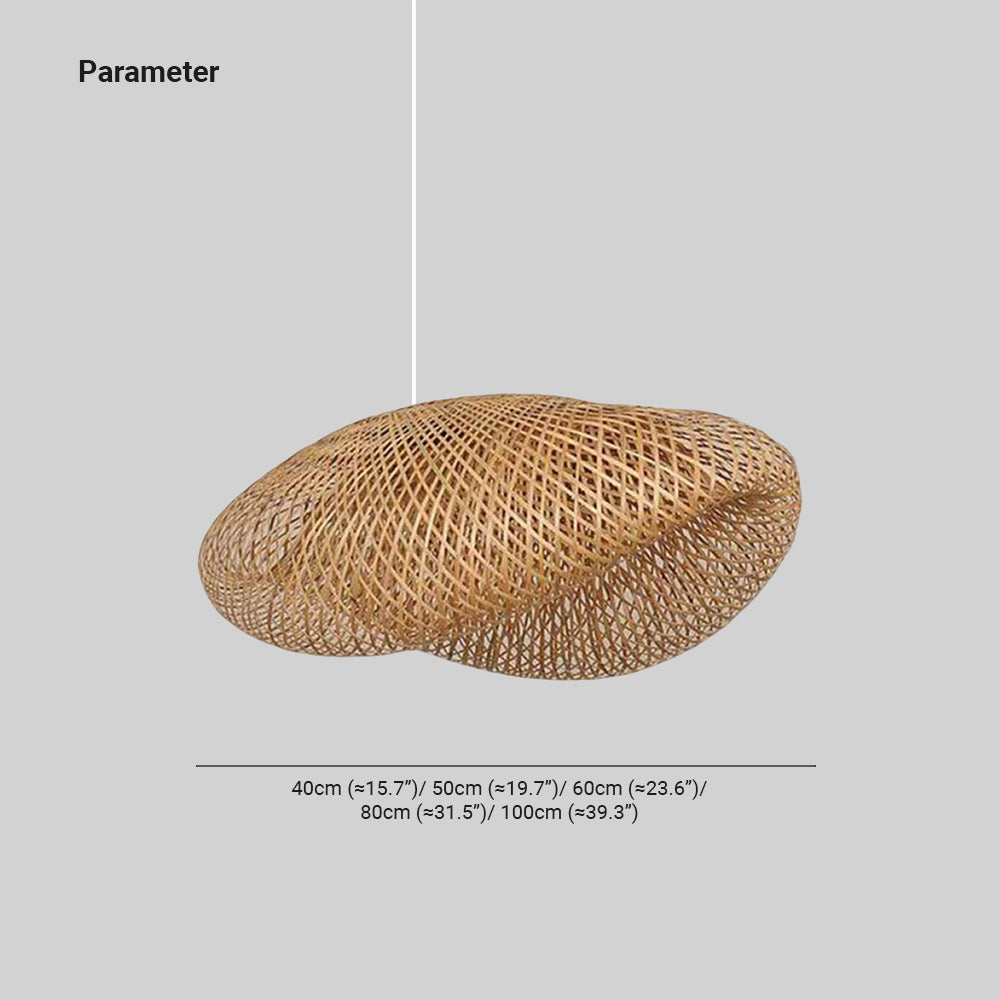 Luminária Pendente Veltrix de Bambu Natural para Ilha de Cozinha