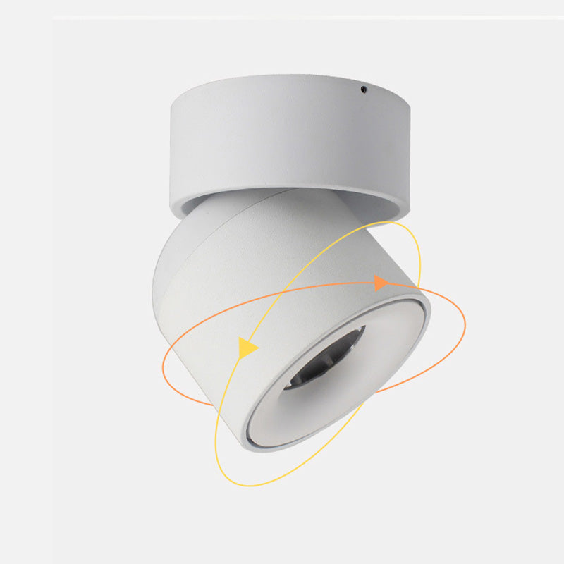 Lurix Foco de Teto LED Moderno Embutido, Preto/Branco