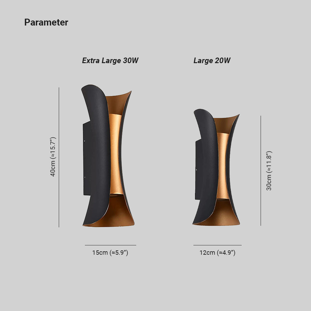 Arandela LED Externa Curva Calyxor