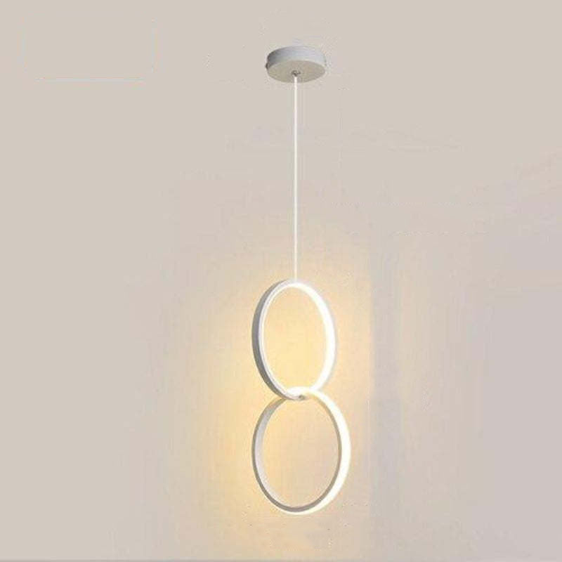 Kori Luminária Pendente LED Moderna Preto/Branco Sala de Estar