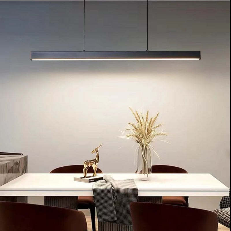 Lerin Luminária Pendente Linear LED Moderna Preto/Marrom