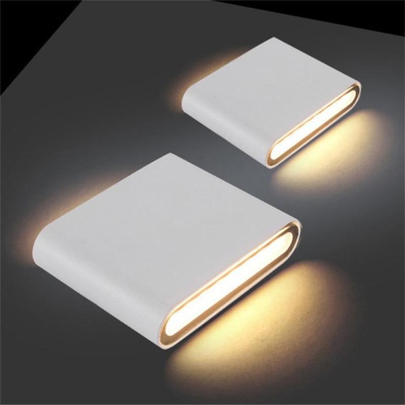 Luminária de Parede Externa Retangular Moderna Impermeável Orix, Preto/Branco