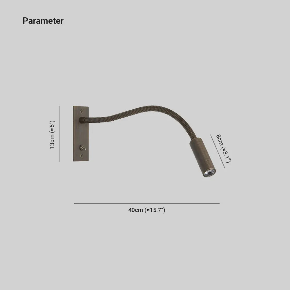 Candeeiro de Parede Ray Minimalista para Leitura com Foco Ajustável