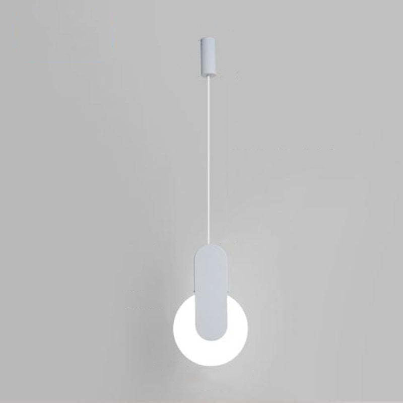 Kori Luminária Pendente LED Moderna Preto/Branco Sala de Estar