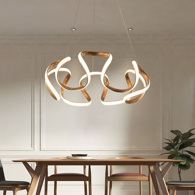 Luminária Pendente Evren Flor Irregular Moderna, 3 Cores