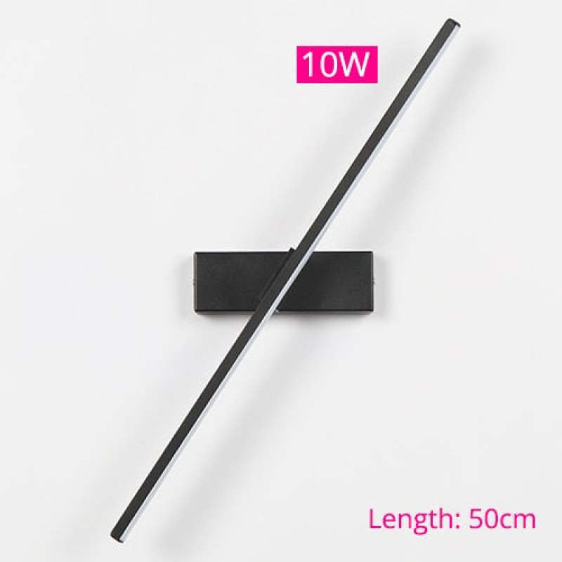 Candeeiro de Parede Rotativo Darin para Quarto, Preto/Branco
