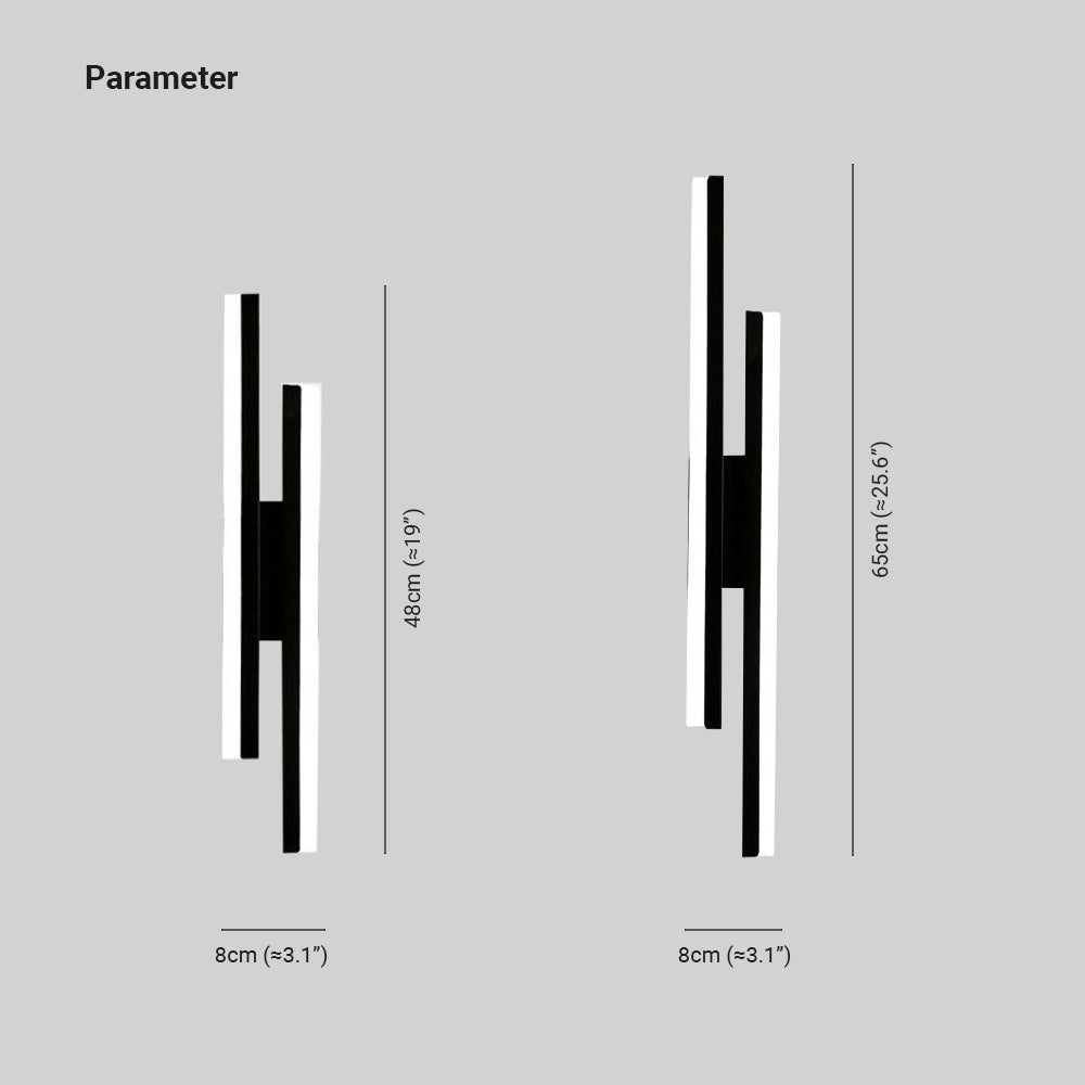 Luminária de Parede Marien Geométrica Minimalista Preto/Branco