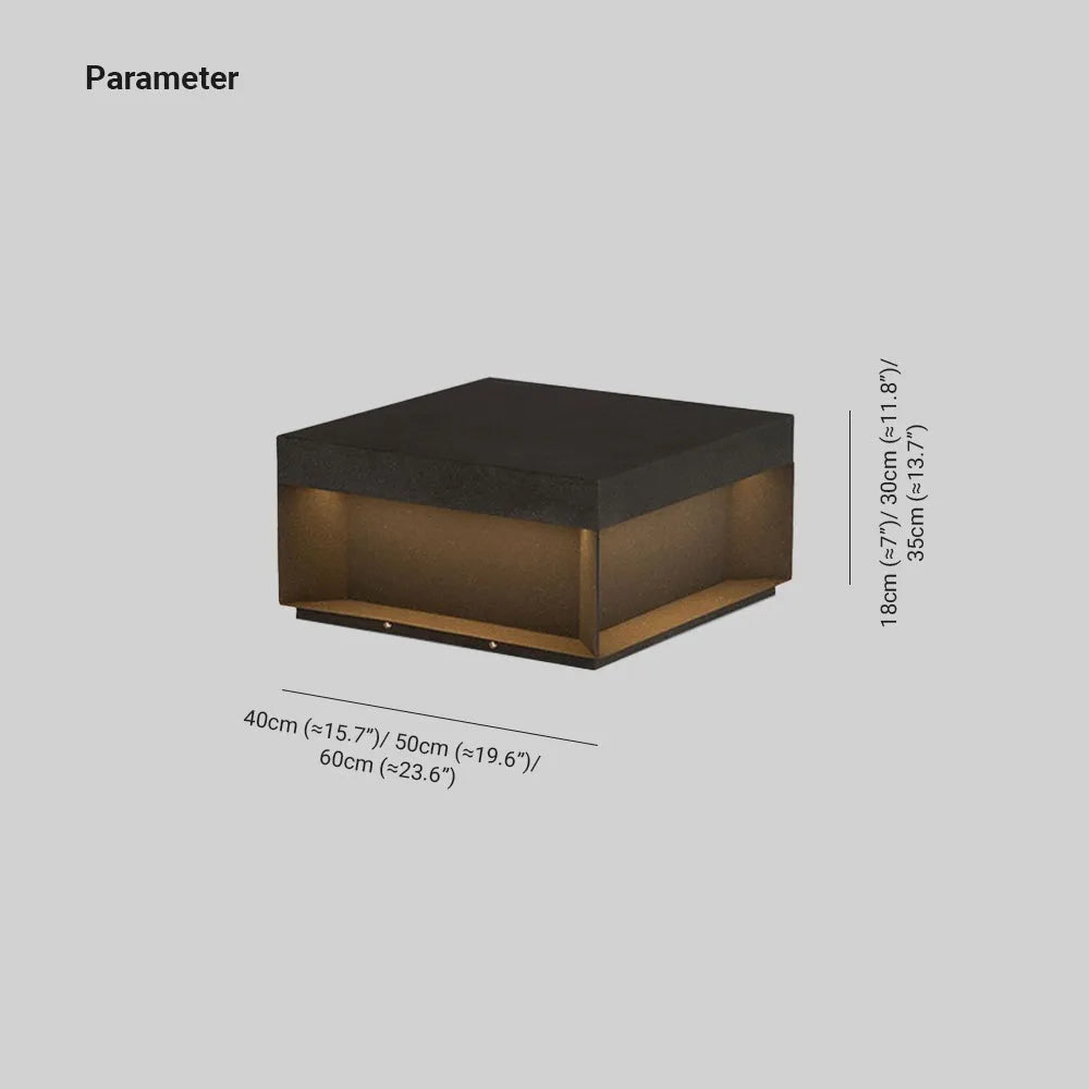 Luminárias de Poste Solares Quadradas Modernas Lenovae para Exterior