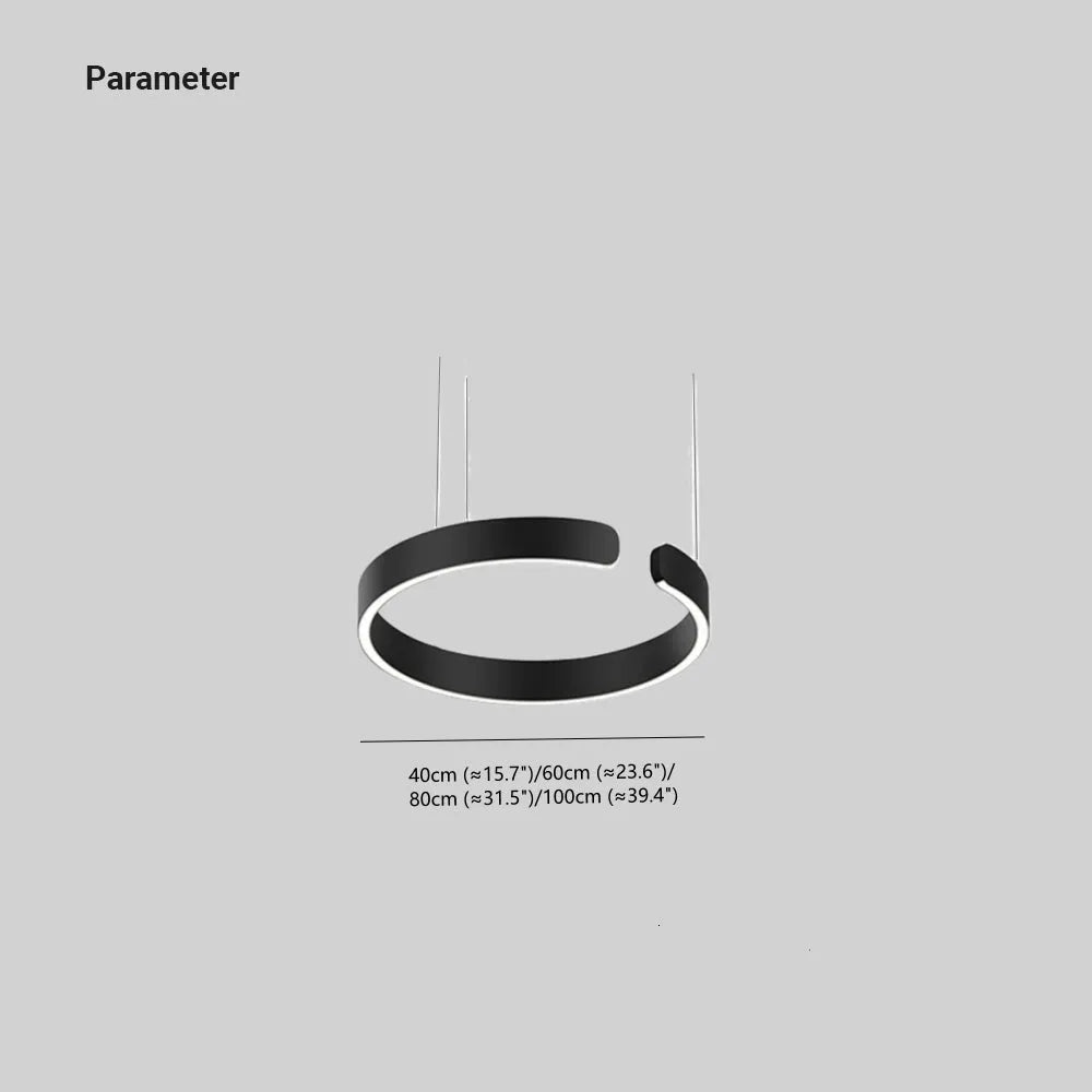 Luminária Pendente Soriel Anel LED Minimalista de Luxo