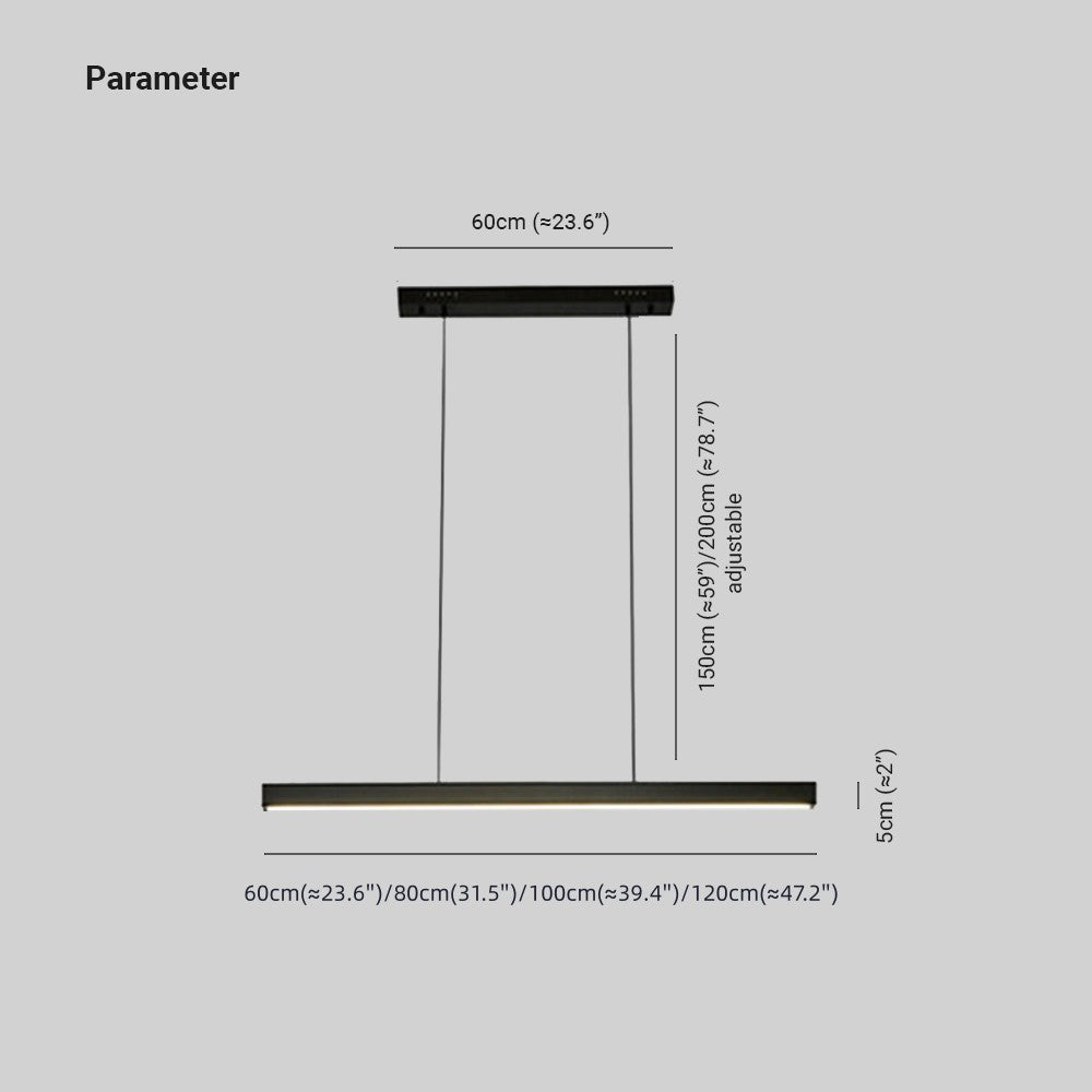 Pendente Linear Eron Minimalista Clássico Preto e Branco
