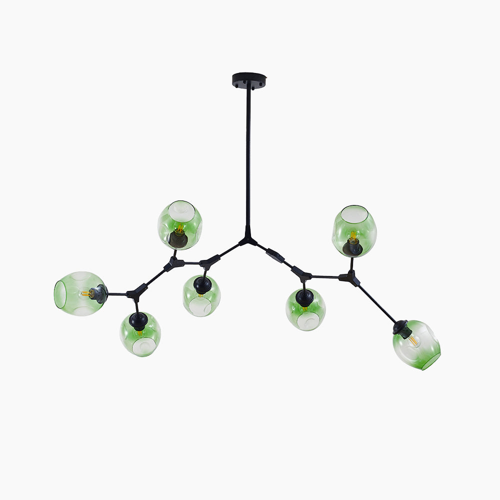 Zerin Luminária Pendente Nórdica Moderna de Vidro Bolha Transparente
