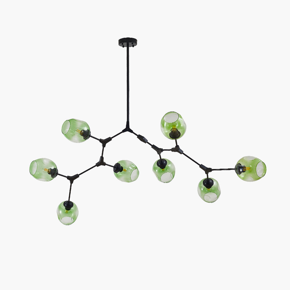 Zerin Luminária Pendente Nórdica Moderna de Vidro Bolha Transparente
