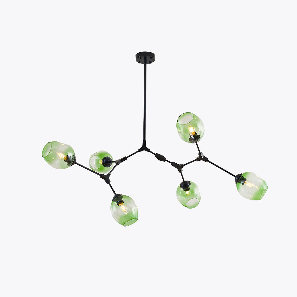 Zerin Luminária Pendente Nórdica Moderna de Vidro Bolha Transparente