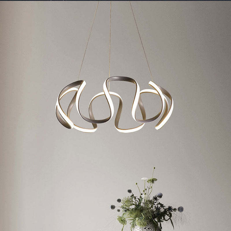 Luminária Pendente Evren Flor Irregular Moderna, 3 Cores