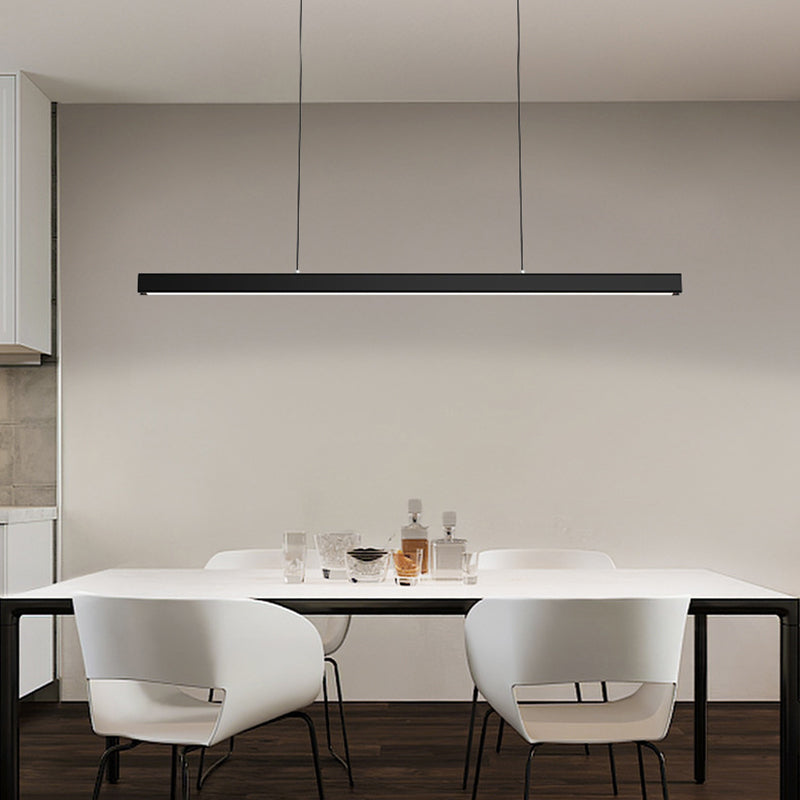 Pendente Linear Eron Minimalista Clássico Preto e Branco