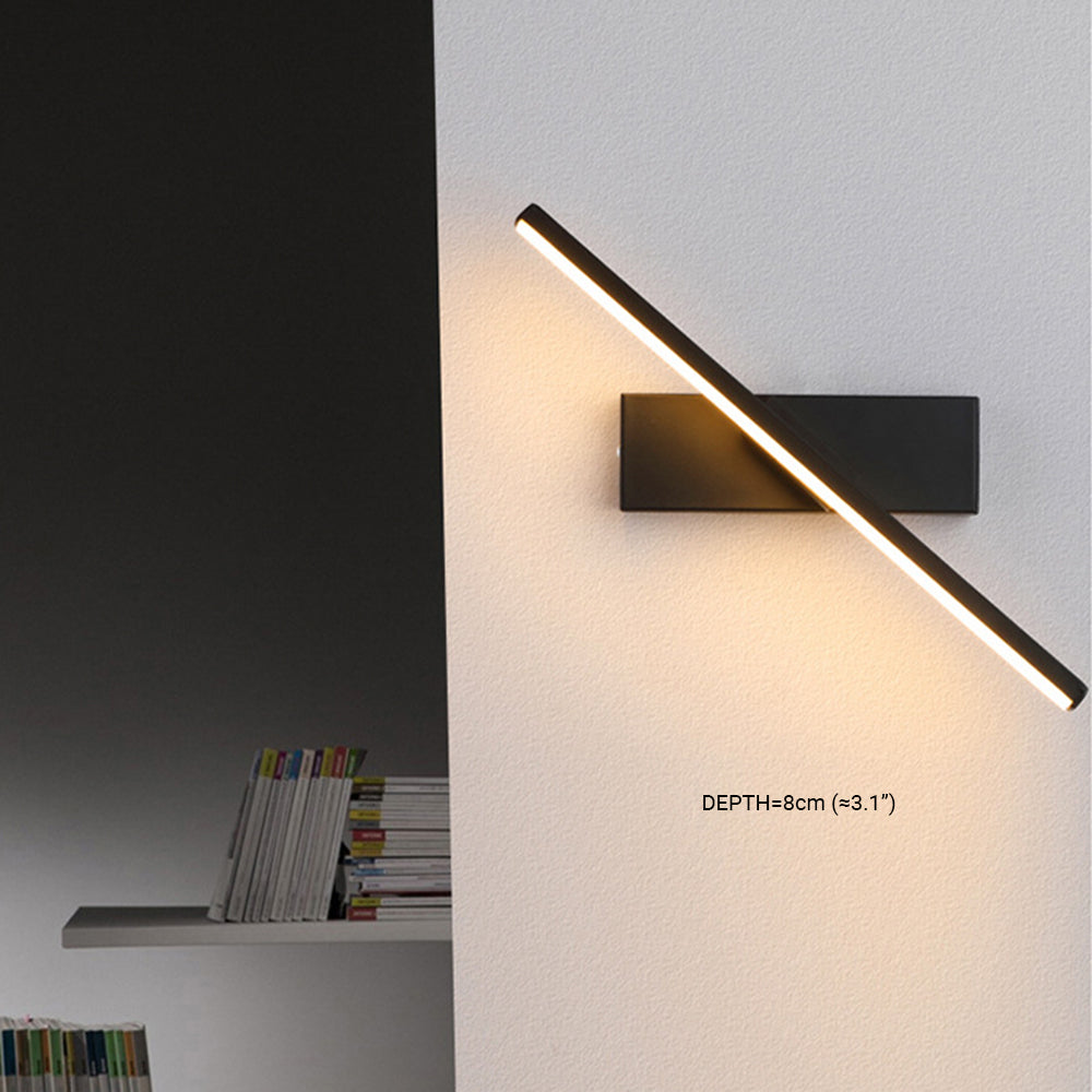 Candeeiro de Parede Rotativo Darin para Quarto, Preto/Branco