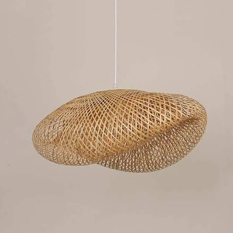 Luminária Pendente Veltrix de Bambu Natural para Ilha de Cozinha