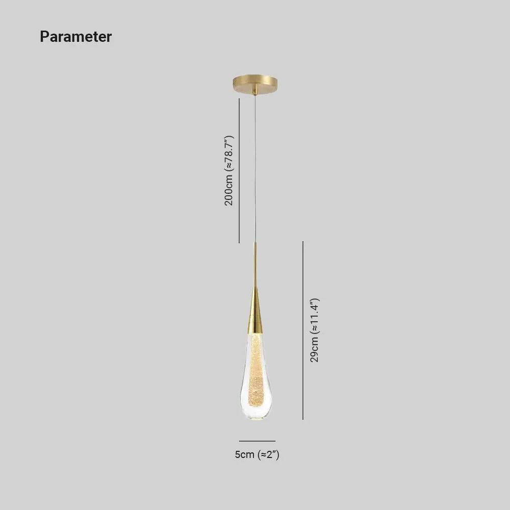Pendente Orlith Cristal Dourado