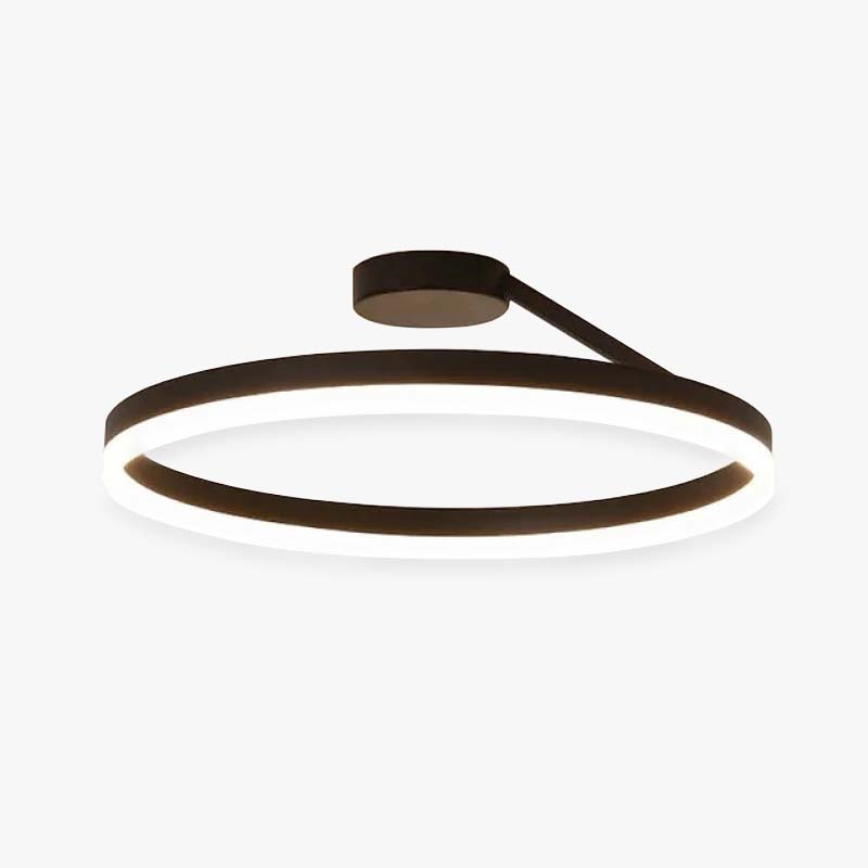 Plafon de Teto Solinor Círculo Moderno, Preto e Branco