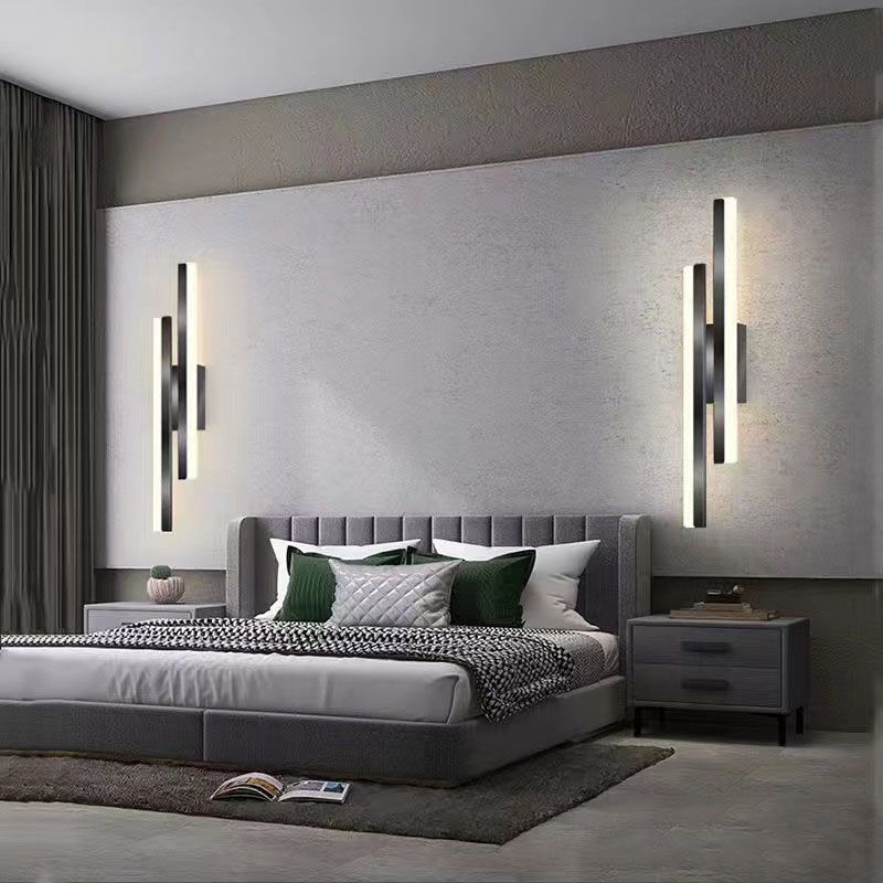 Luminária de Parede Marien Geométrica Minimalista Preto/Branco
