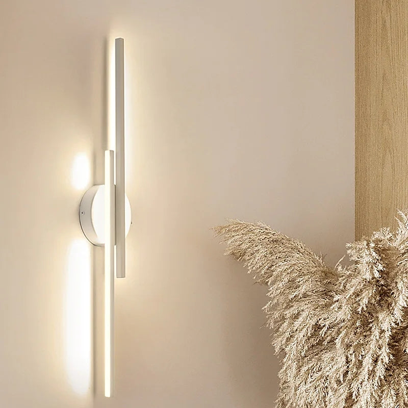 Noviq Arandela LED Moderna Nórdica Disco/Linear, Preto/Branco