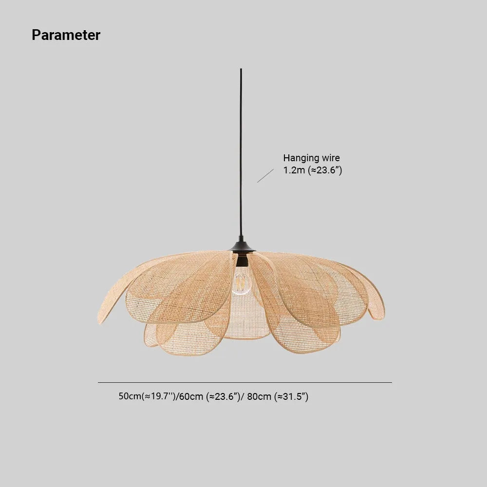 Pendente Seli Feito à Mão, Trama de Rattan/Vime