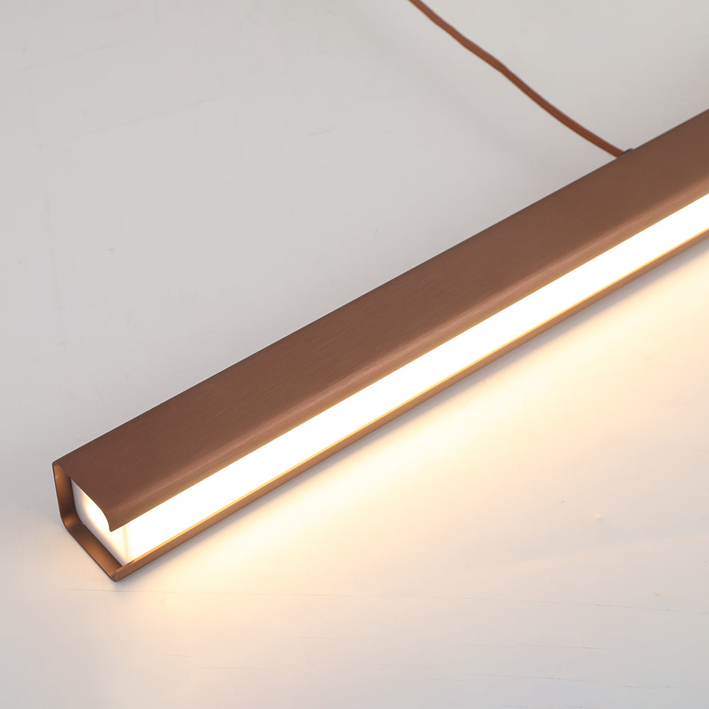 Lerin Luminária Pendente Linear LED Moderna Preto/Marrom