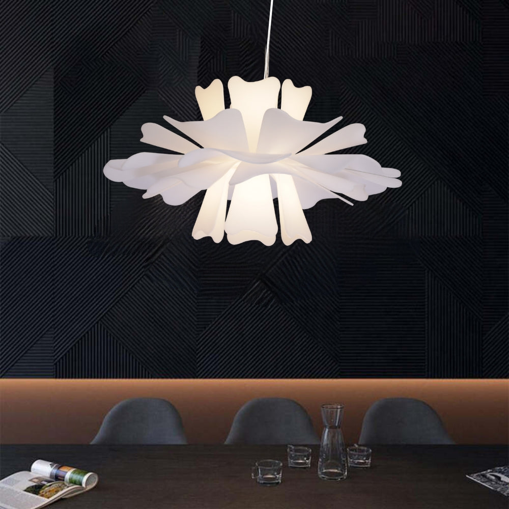Luminária Pendente Eldor Elegante Flor Branca