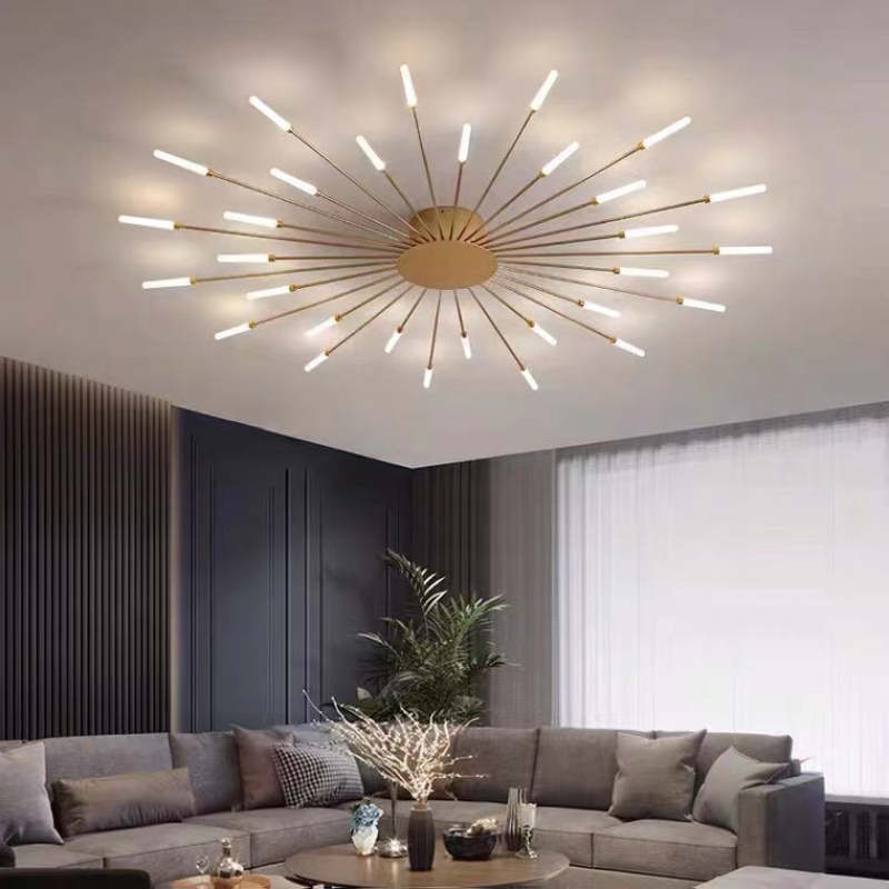 Plafon de Teto Kovon Fogos de Artifício, Preto/Dourado