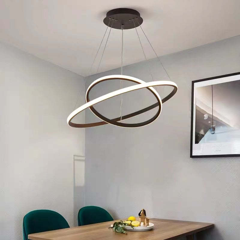 Luminária Pendente de Anel Moderna Tavonex, 2/3/4 Anéis