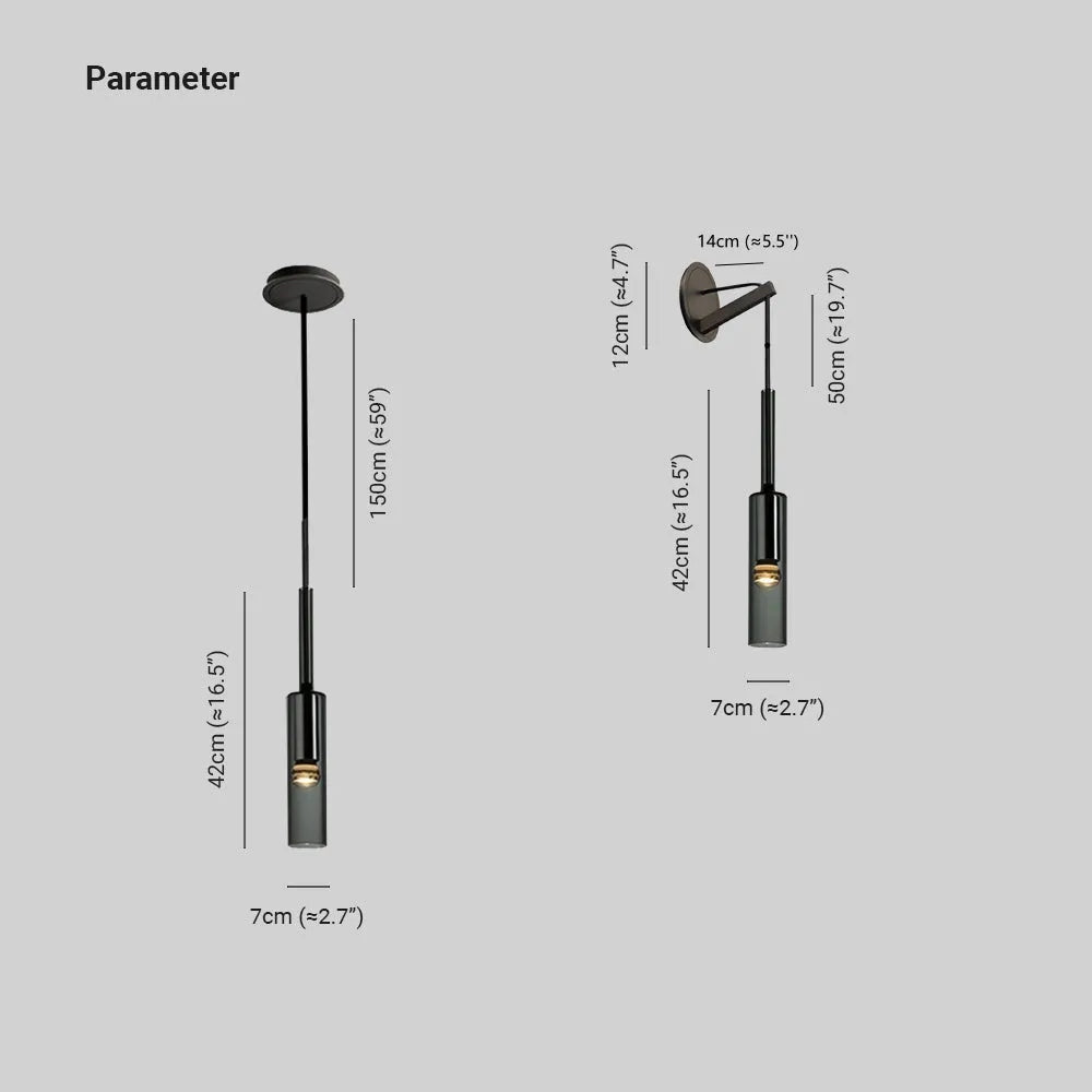 Candeeiro de Parede/Pendente Drevo Vidro Moderno Estilizado