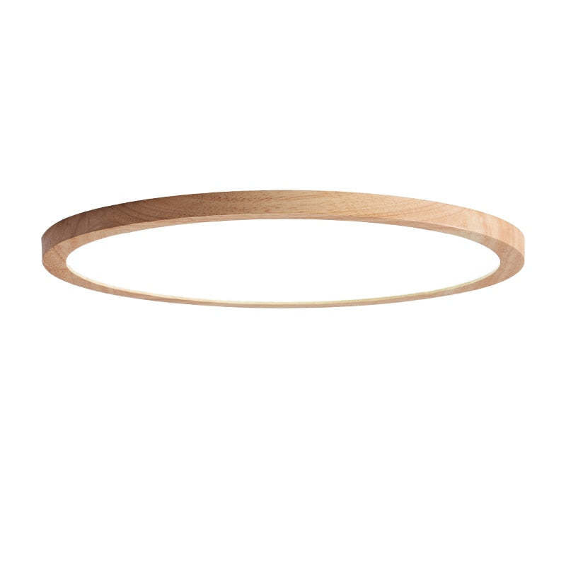 Plafom de Teto Orvix LED Minimalista de Madeira