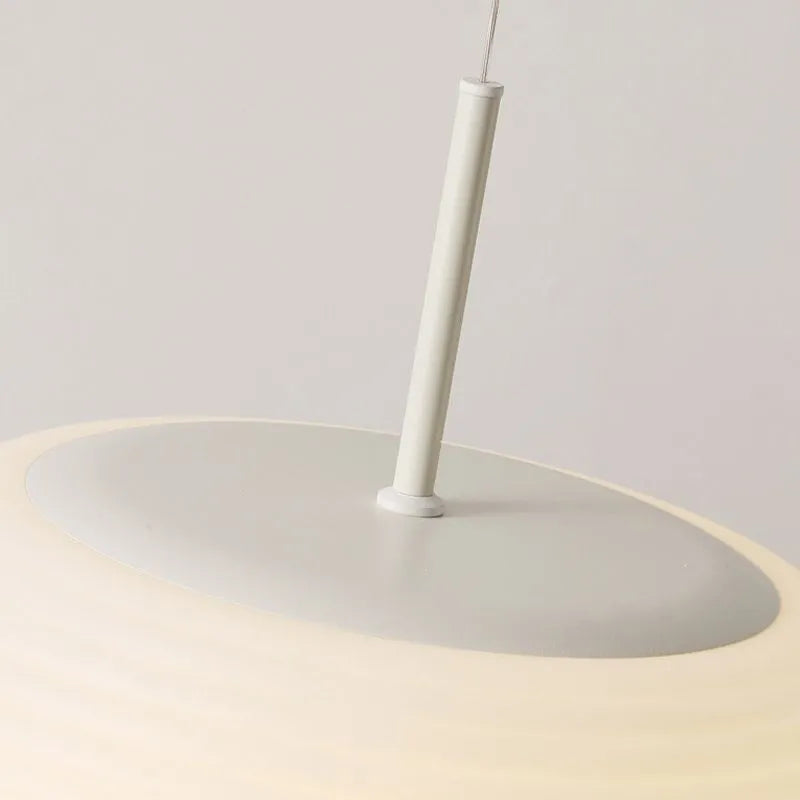 Pendente Zoriel de Vidro Branco em Formato de Tambor