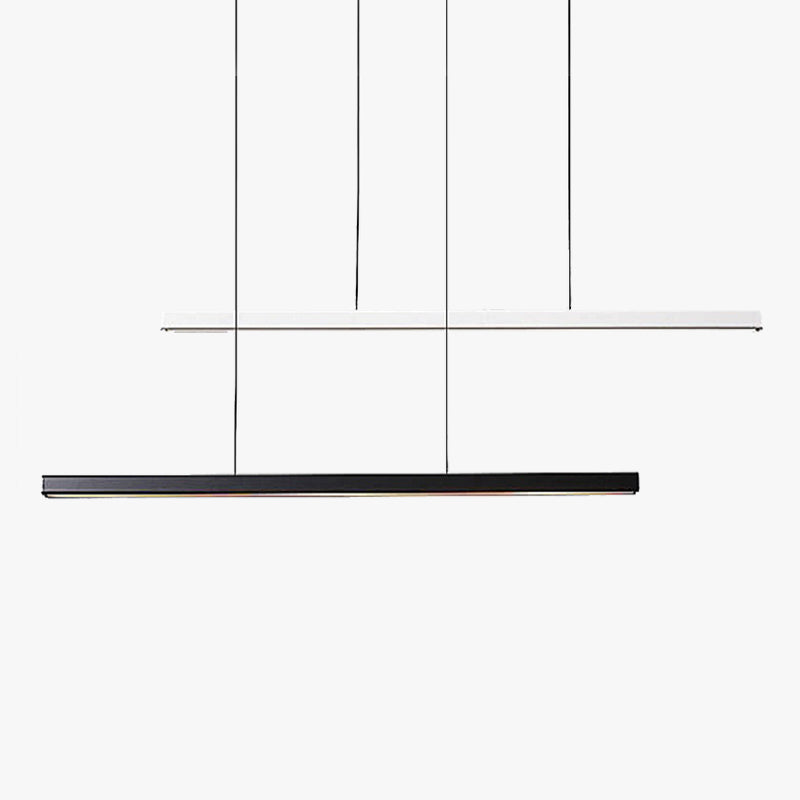 Pendente Linear Eron Minimalista Clássico Preto e Branco