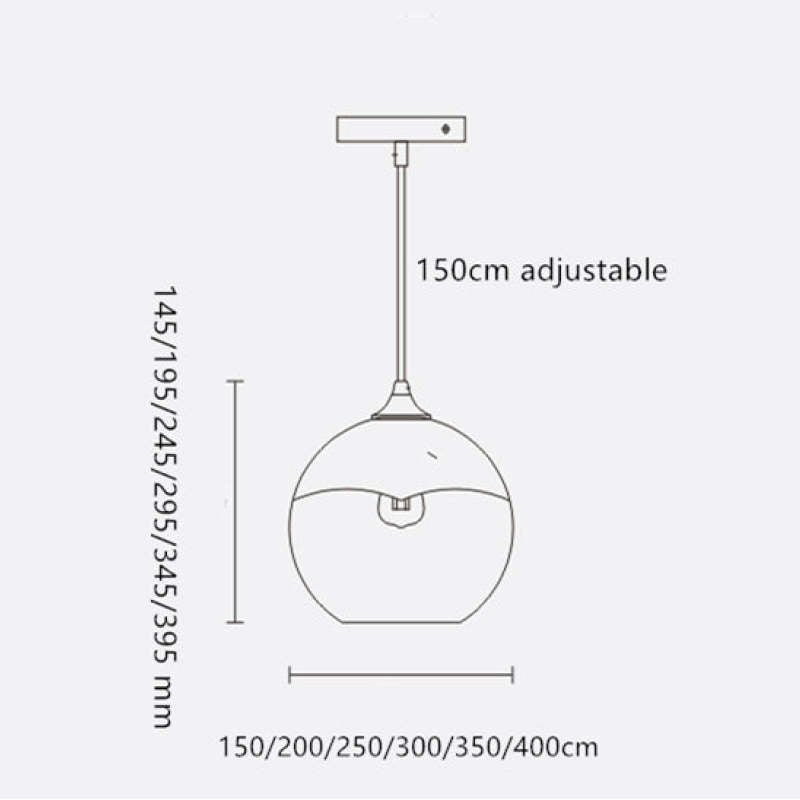 Luminária Pendente Voriq Balão Fosco Degradê