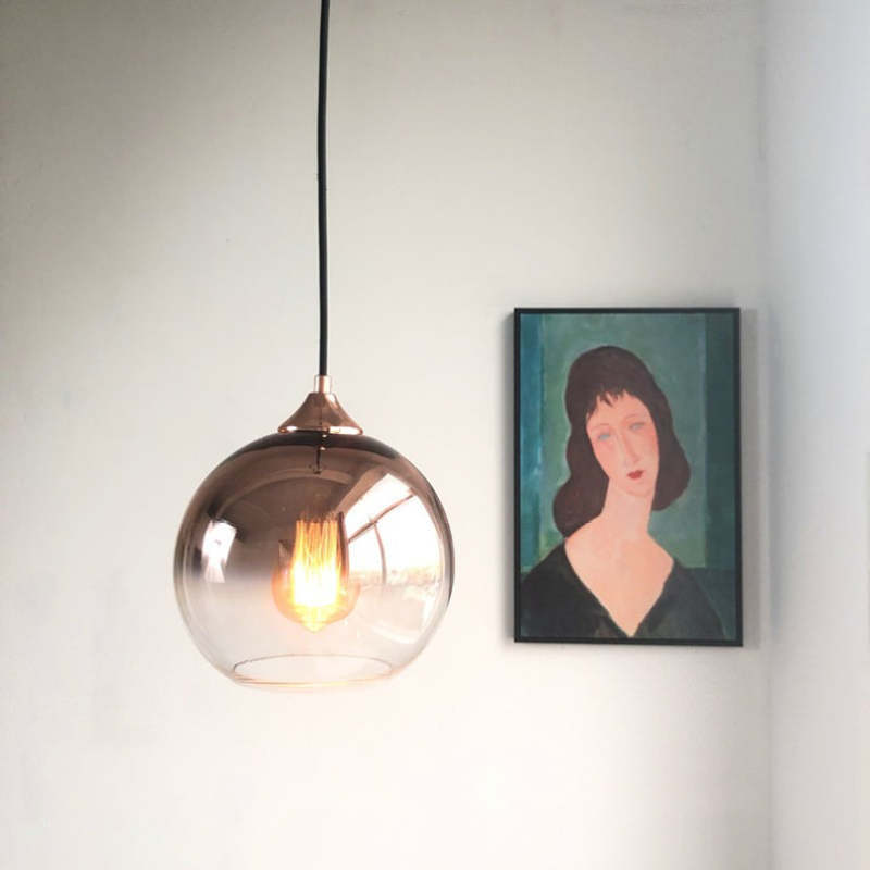 Luminária Pendente Voriq Balão Fosco Degradê