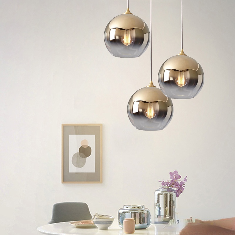 Luminária Pendente Voriq Balão Fosco Degradê
