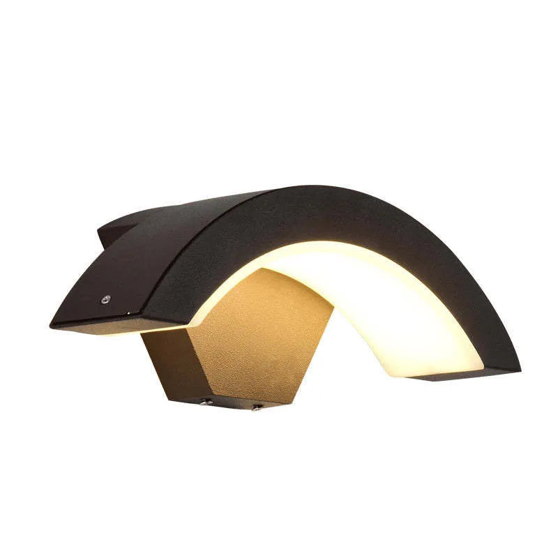Arandela Alvyn Arco Nórdico LED Exterior Preta À Prova d'Água