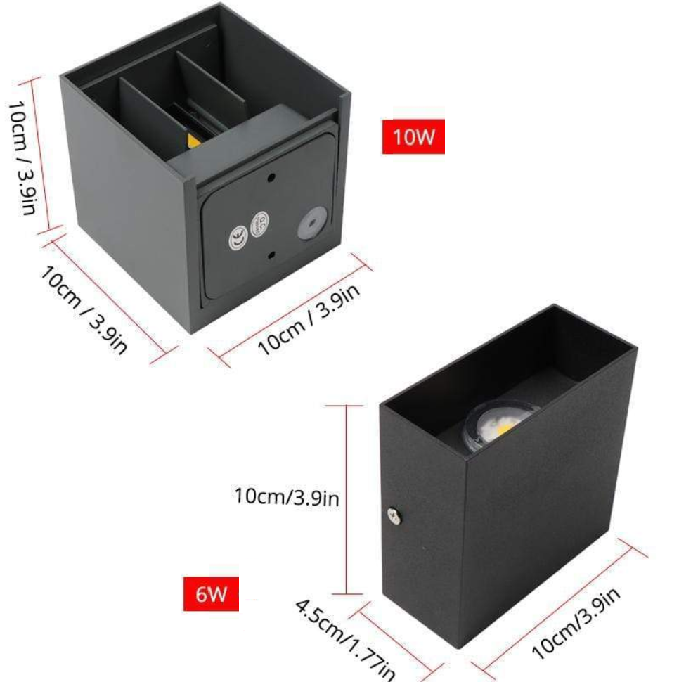 Arandela Externa Quadrada Moderna Ajustável LED Eronil