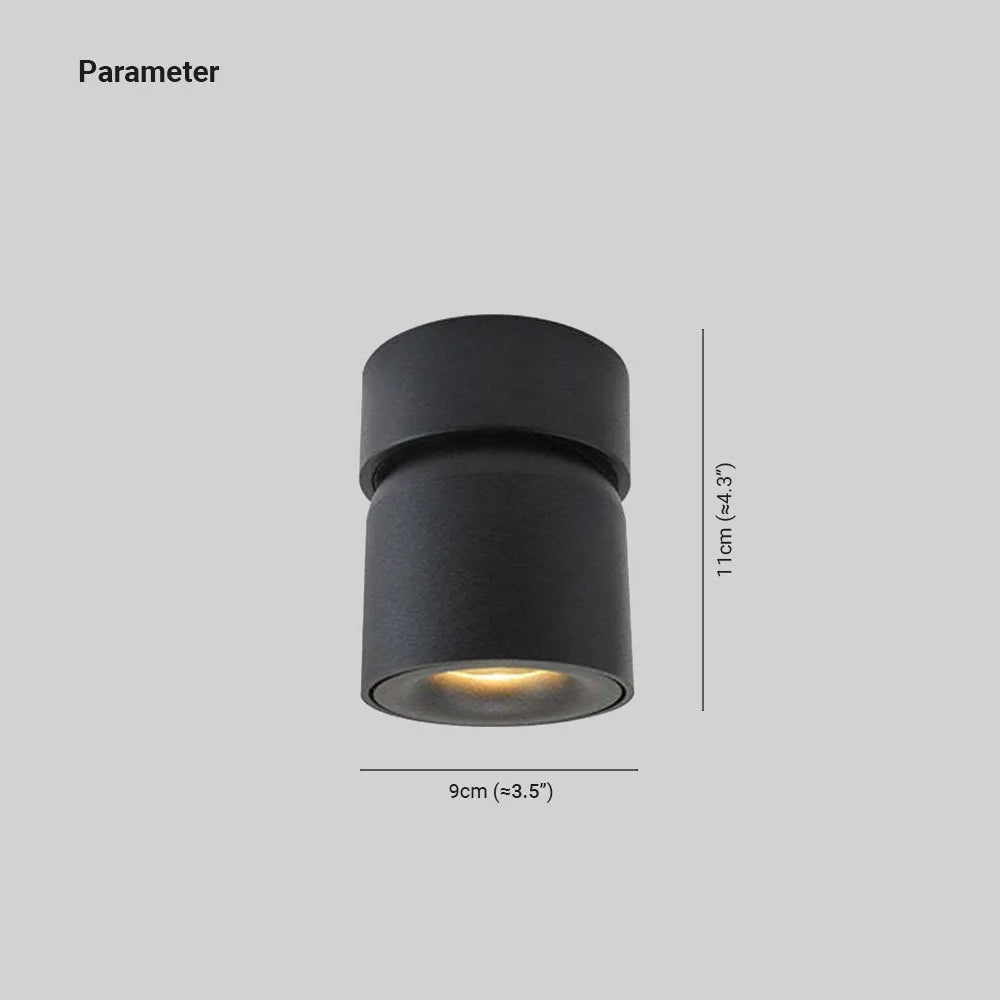 Lurix Foco de Teto LED Moderno Embutido, Preto/Branco