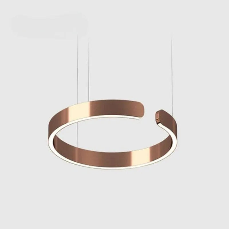 Luminária Pendente Soriel Anel LED Minimalista de Luxo