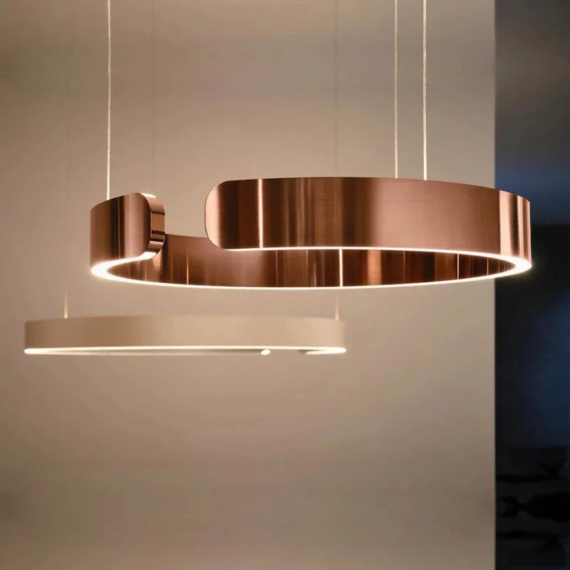 Luminária Pendente Soriel Anel LED Minimalista de Luxo