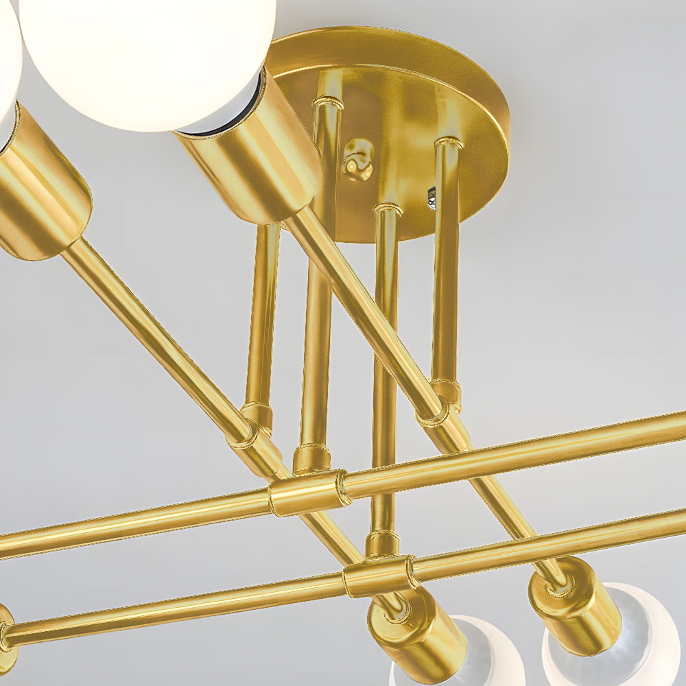 Lunil Plafon Moderno, Dourado e Preto