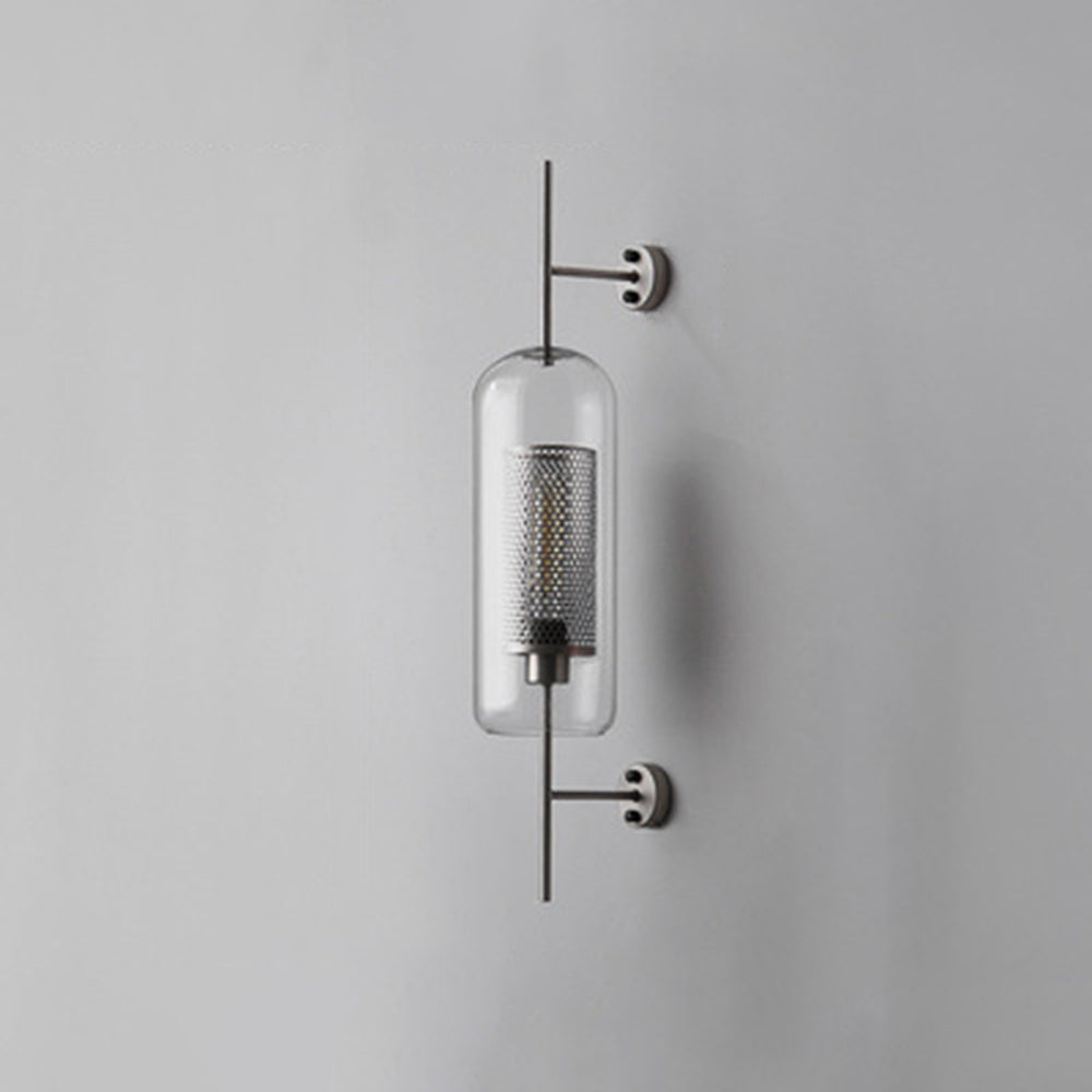 Arandela Seniq Industrial Elegante de Vidro Transparente